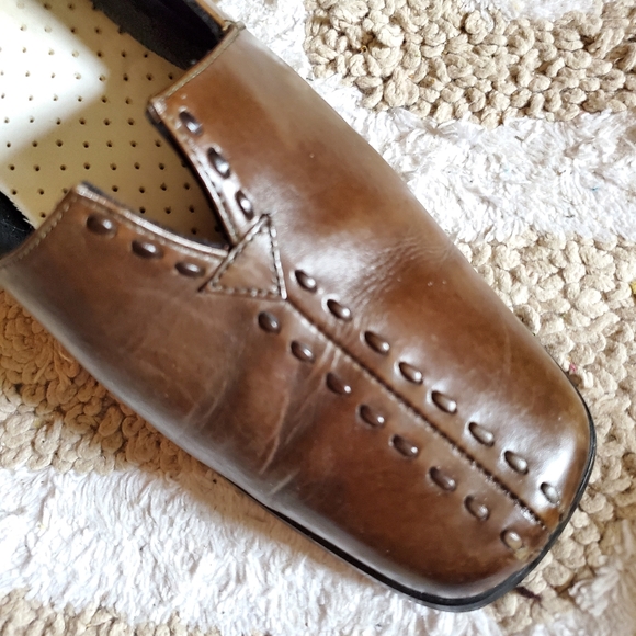 Mezlan Genuine Leather Pumps Womens 8M👠 Brown, Comfort Vamp Made Spain Heels👠 - Picture 10 of 14